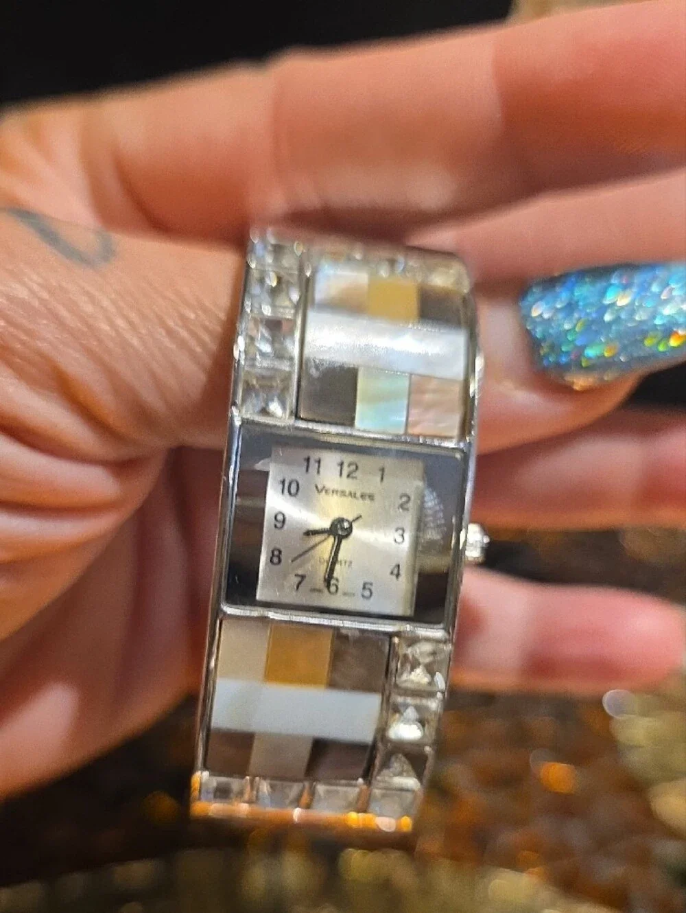 Silver-Tone Mother-of-Pearl Bracelet Watch - Silver